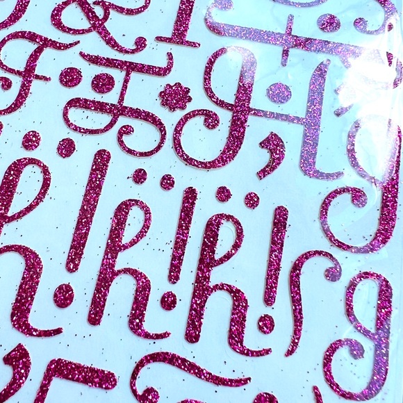 NWT Martha Stewart Crafts & Recollections Pink/Black Alphabet Scrapbook Stickers - Picture 5 of 13